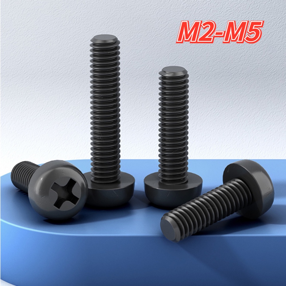Vít Nhựa Đầu Tròn Màu Đen Cách Nhiệt M2-M5 Đa Ứng Dụng