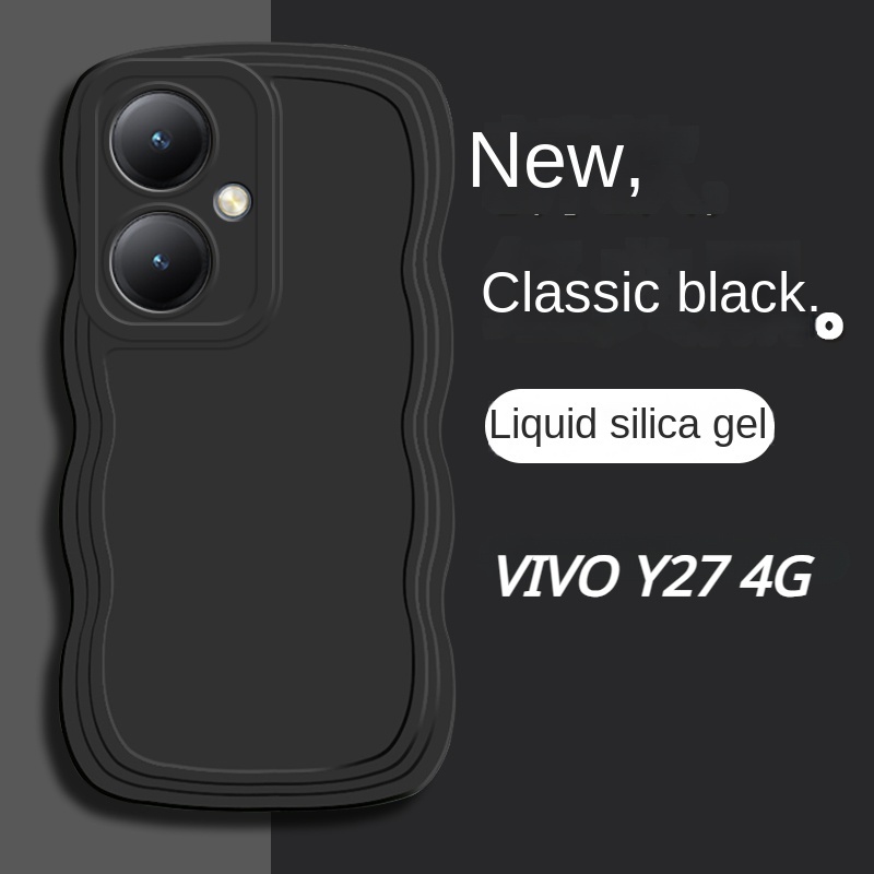 Ốp Điện Thoại Silicon Họa Tiết Lượn Sóng Cho VIVO Y27 Y36 V27e V27 X90 Pro + Sự Bảo Vệ