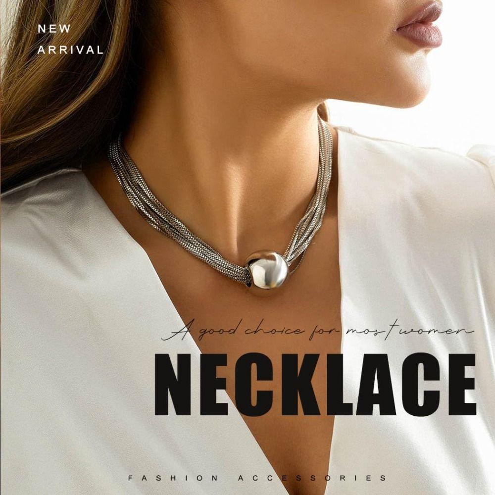 1 Vòng Cổ Choker Bằng Hợp Kim Màu Vàng Thời Trang Dành Cho Nam Nữ