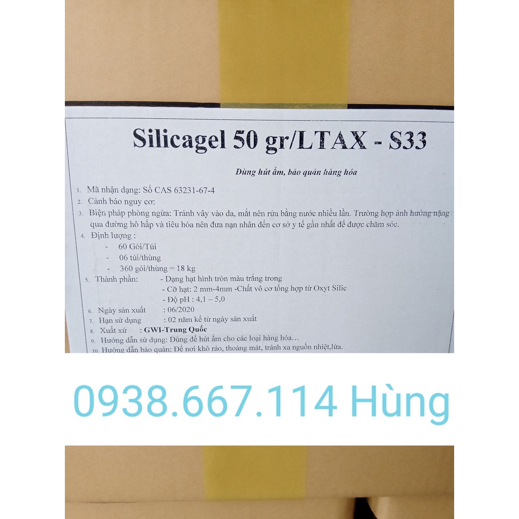 Hạt Hút Ẩm đóng túi 1KG loại 1/5/100/200/500g Silicagel - Hạt chống ẩm mốc, khử mùi - SILICA GEL 500G.