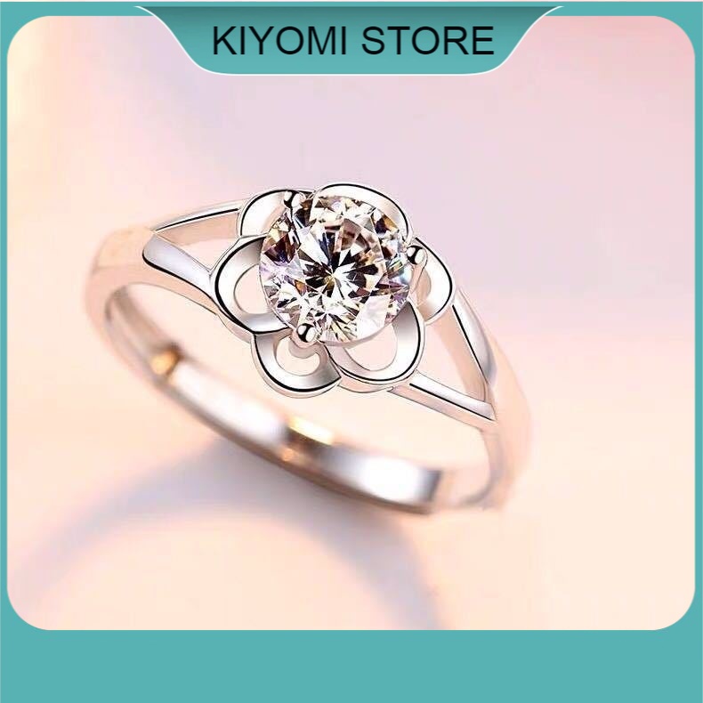 Nhẫn Nữ Đeo Tay Hình Hoa Đơn Giản Thanh Lịch Thời Trang KIYOMI STORE NT030