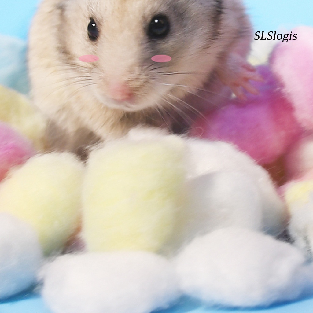 Set 100 Quả Bóng Cotton Mini Nhiều Màu Giữ Ấm Mùa Đông Cho Chuột Hamster