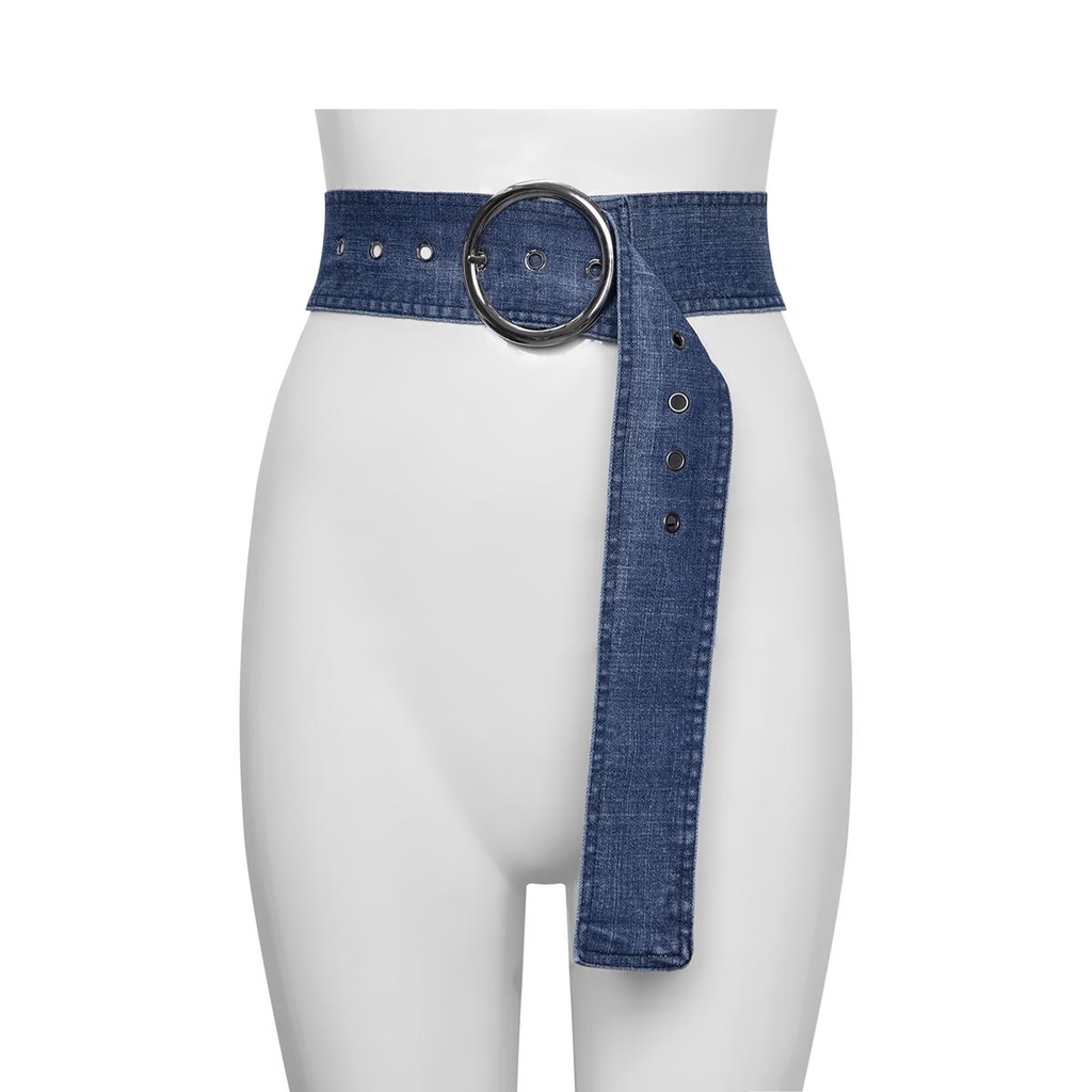 BLUM - Circle Buckle Denim Belt - Dây lưng/ dây nịt  denim