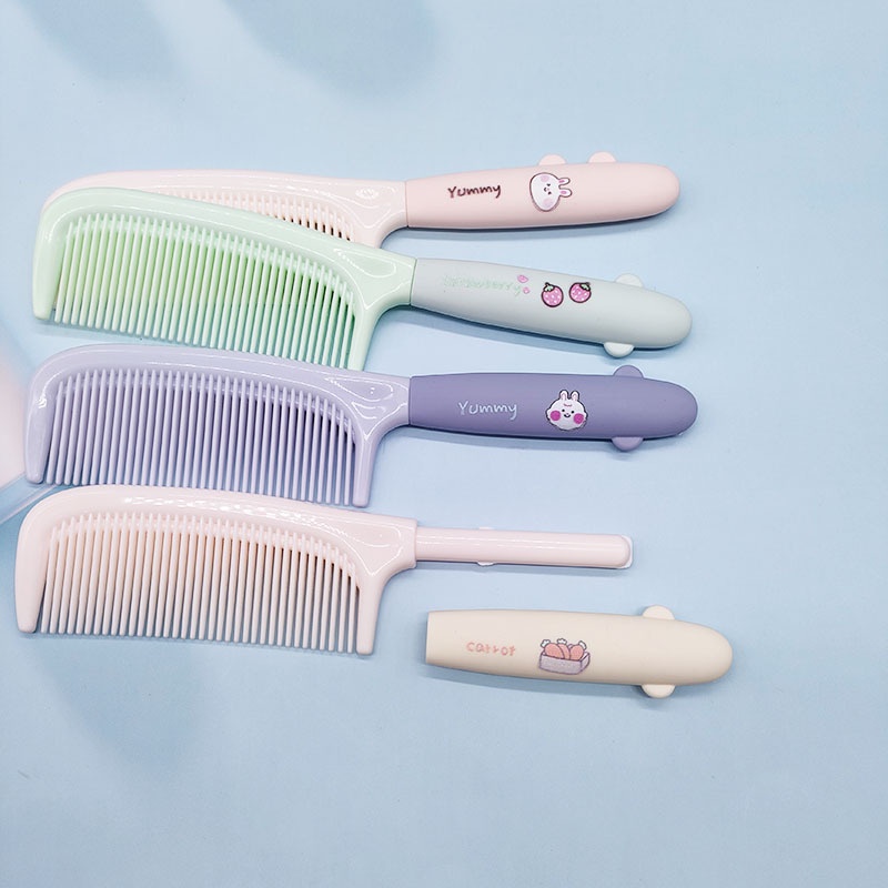 Lược chải tóc cầm tay trơn yummy nhiều màu pastel ngọt ngào cao cấp LUOC08