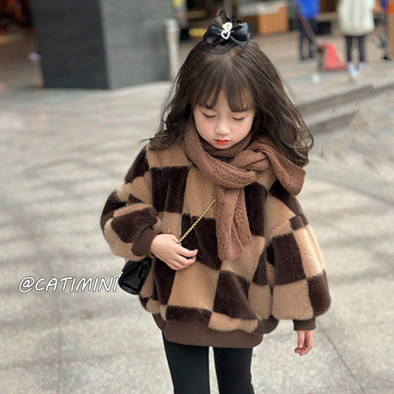 CATIMINI Áo sweater Lót Nhung Dày Dặn Giữ Ấm Thời Trang Cho Bé Trai Và Gái