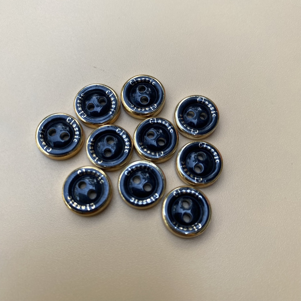 (Set 10) Nút Sơ Mi Xi 2 Lỗ Size 10mm