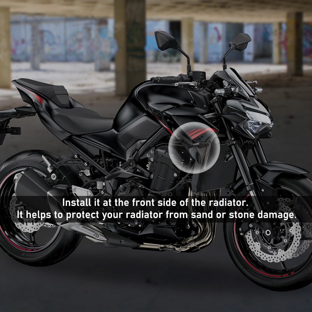 Tấm Nhựa abs Bảo Vệ Bộ Phận Tản Nhiệt Bên Trái Phải Dành Cho Xe Mô Tô kawasaki z900 z 900 2020-2022