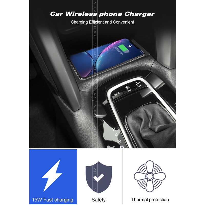 Đế Sạc Nhanh Không Dây 15W Qi Chuyên Dụng Cho Toyota Corolla Cross 2021 2022 2023