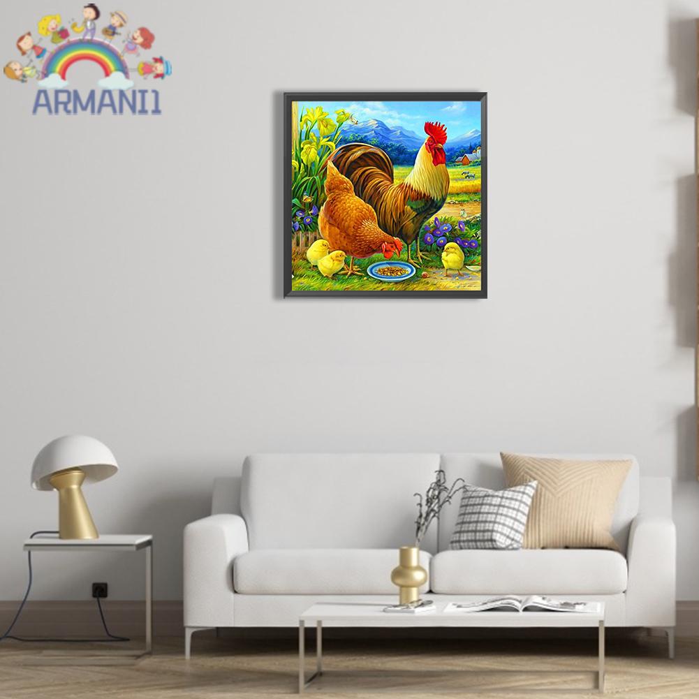 Armani.vn Bộ Tranh Đính Đá 5d diy Hình Gà Trống Để Trang Trí Nhà