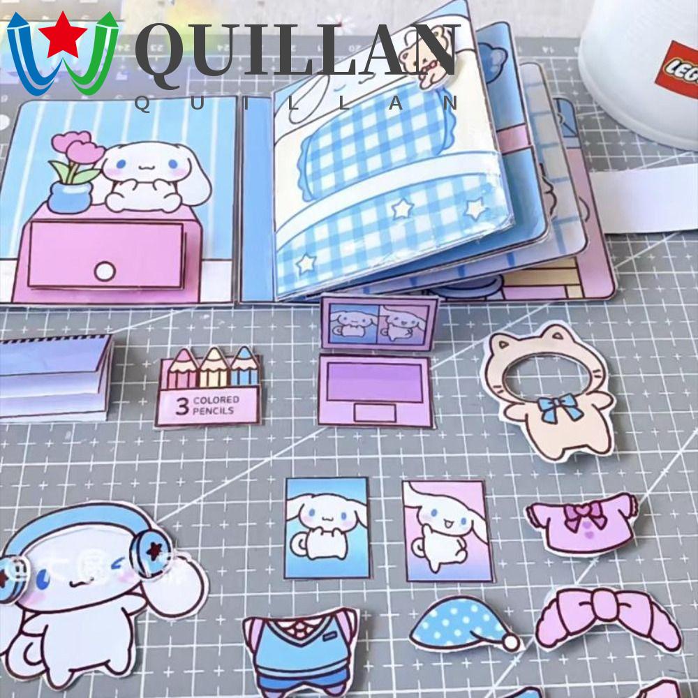 Quillan sticker games melody quiet book, cinnamoroll my melody, sách hoạt động anime vui nhộn nhật bản pochacco kids children toys