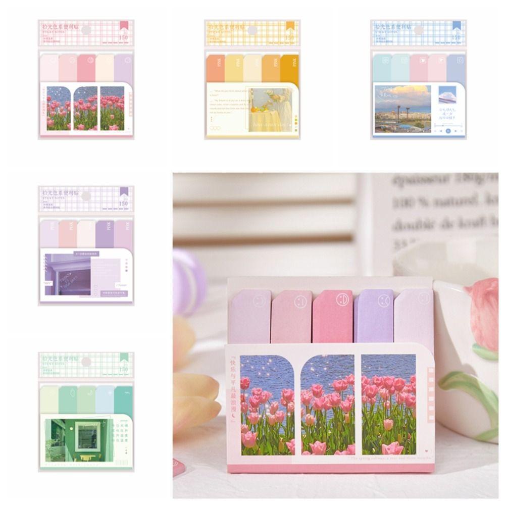 Bộ 150 Tờ Giấy Ghi Chú Màu Gradient Chuyên Dụng Cho Học Sinh