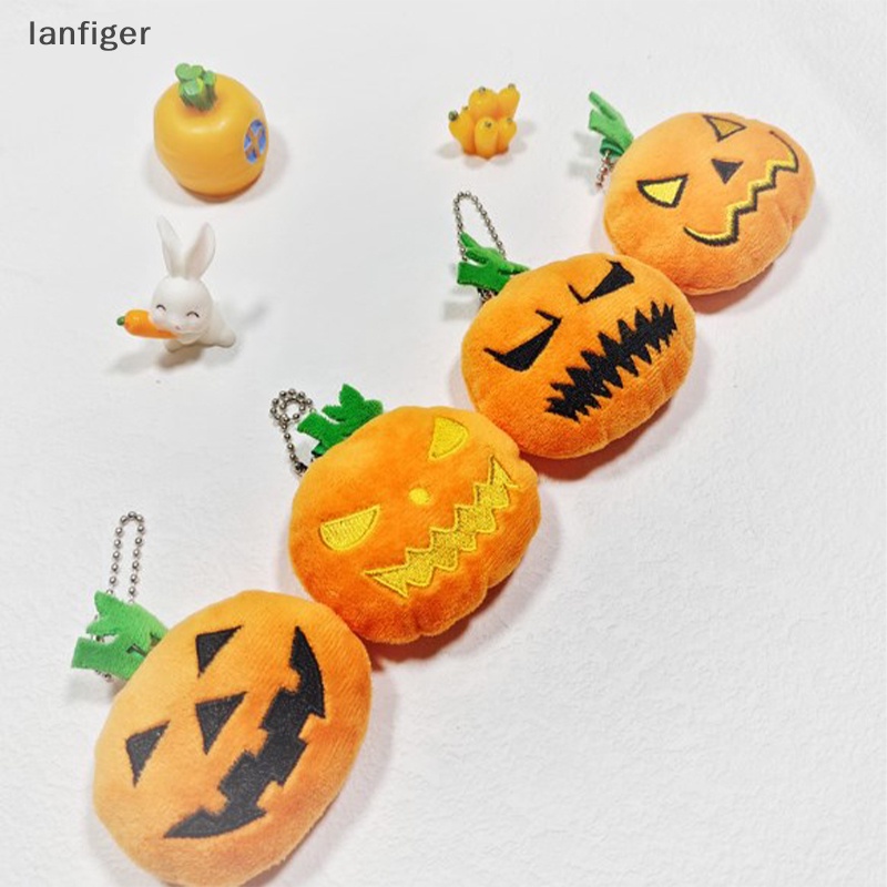 Móc Khóa Bông Hình Trái Bí Ngô Halloween Dễ Thương