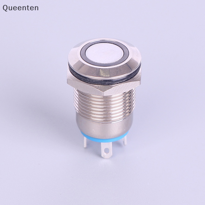 Nút Nhấn Kim Loại 12mm Màu Đen Cho Đèn LED