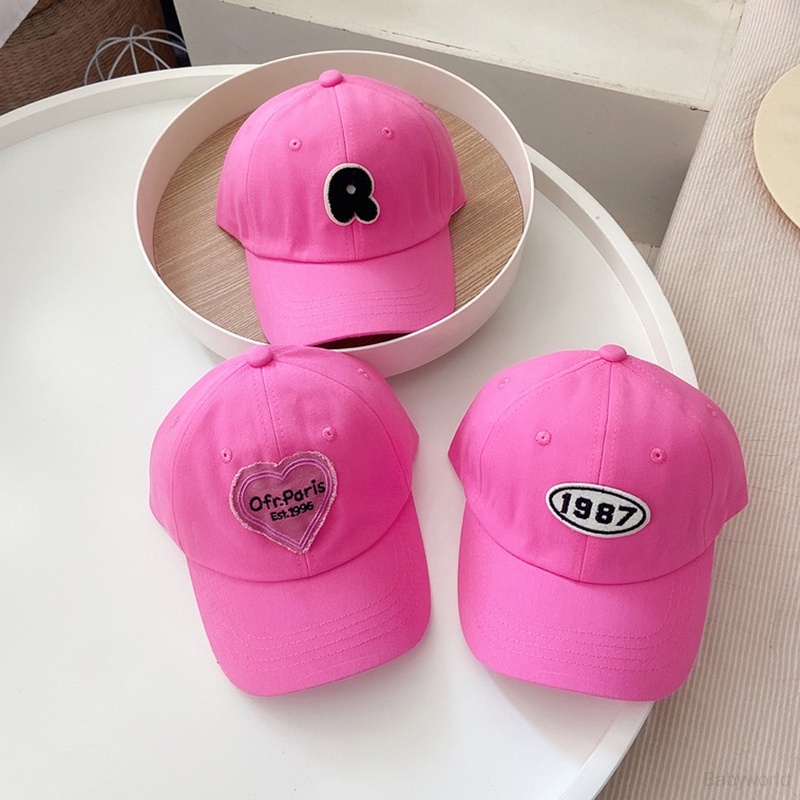 Mũ Lưỡi Trai Chống Nắng Thêu Chữ Barbie Màu Hồng Dễ Thương Cho Bé Trai + Gái