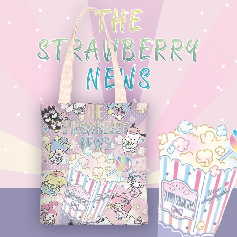 Sanrio Túi Vải canvas Đeo Vai Thời Trang Xinh Xắn Cho Nữ