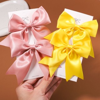 Bộ 2 Kẹp Tóc Nơ Màu Sắc Đáng Yêu Cho Bé Gái