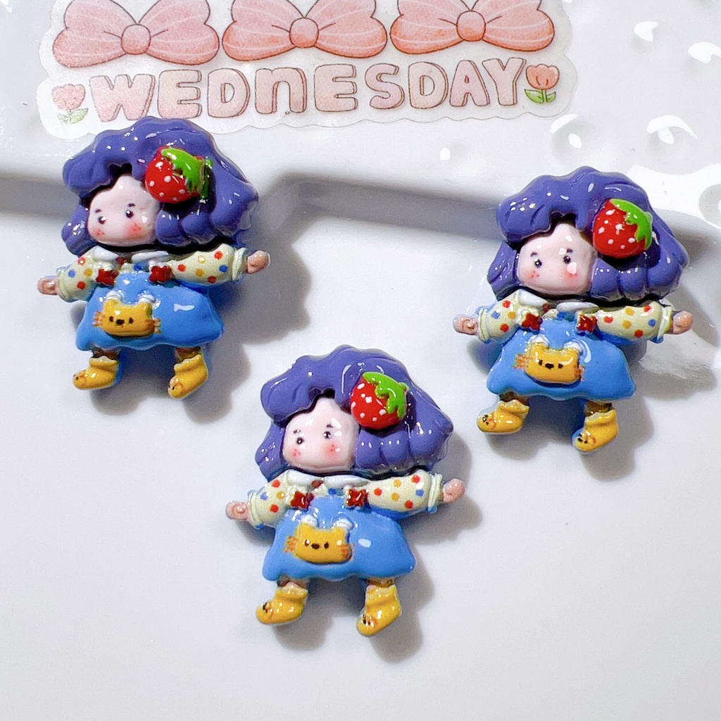 Bộ 20 Kẹp Tóc Hình Cô Gái Bằng Đá Cabochons Dùng Làm Đồ Trang Sức / Điện Thoại