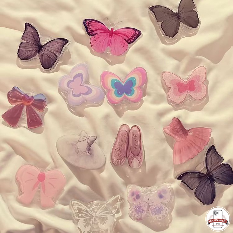 Giá Đỡ Điện Thoại Hình Bướm / Hoa / Ngôi Sao / Trái Tim Màu Gradient Nhiều Màu Tùy Chọn