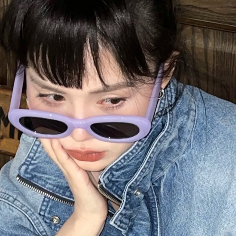 Kính Mát Gọng Oval Phong Cách Retro Thời Trang Cho Nữ