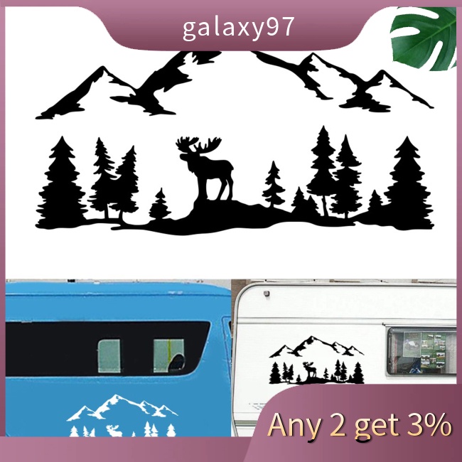 Miếng Dán Trang Trí Thân Xe Hơi Họa Tiết Rừng Cây / Núi Độc Đáo Cho Rv Camper galaxy D-1414