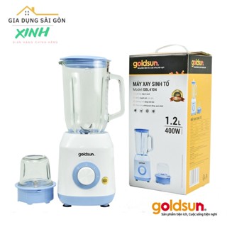 Máy xay sinh tố 2 cối thủy tinh Goldsun GBL4104  dung tích cối 1.2 lít công suất 400W - Bảo hành 12 tháng toàn quốc