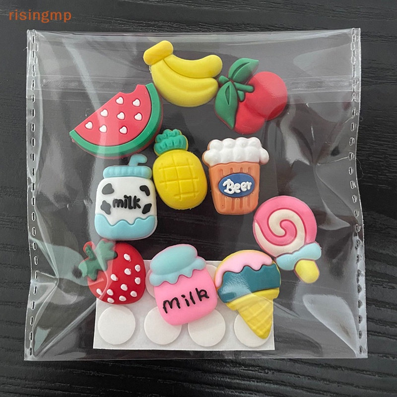 Set 10 Miếng Dán PVC Họa Tiết Hoạt Hình 3D Trang Trí Tủ Lạnh DIY