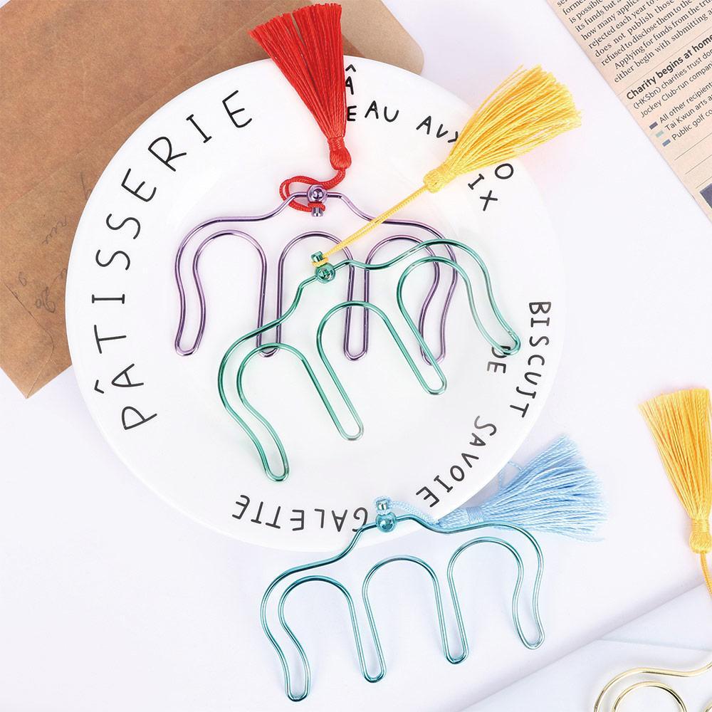 Kẹp Sách Kim Loại Mạ Điện Hình Nốt Nhạc Có 5 Màu