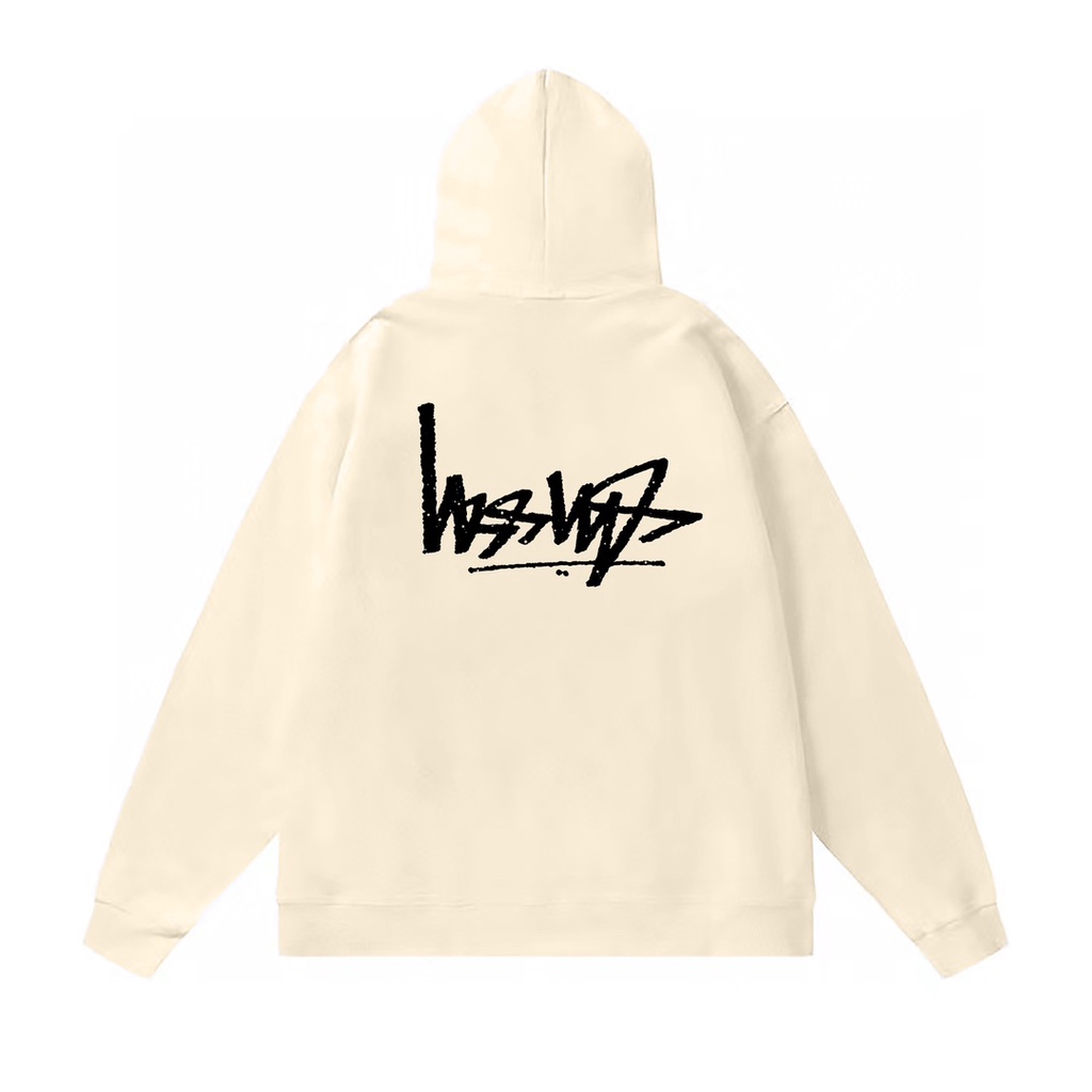 Stussy ss23 áo len trùm đầu in chữ logo ngược có sẵn trong kho dành cho nam và nữ có cùng kiểu dáng