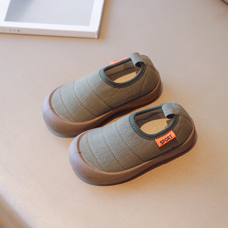 Giày Lười Da Đế Mềm Chống Trượt Thoáng Khí Màu Trơn Thời Trang 2023 Cho Bé Trai Và Gái