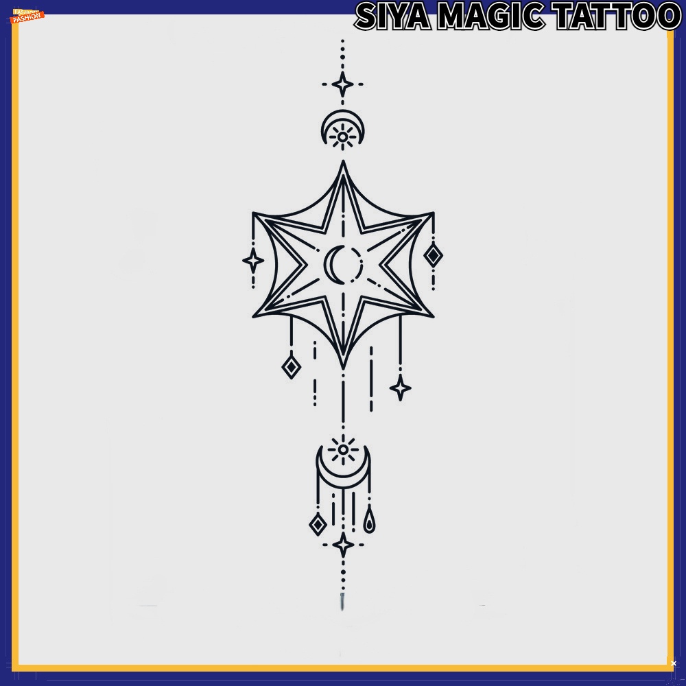【SIYA Magic Tattoo】Hình Xăm Dán Tạm Thời Chống Nước 6cm x 10cm Sang 10-15 Ngày