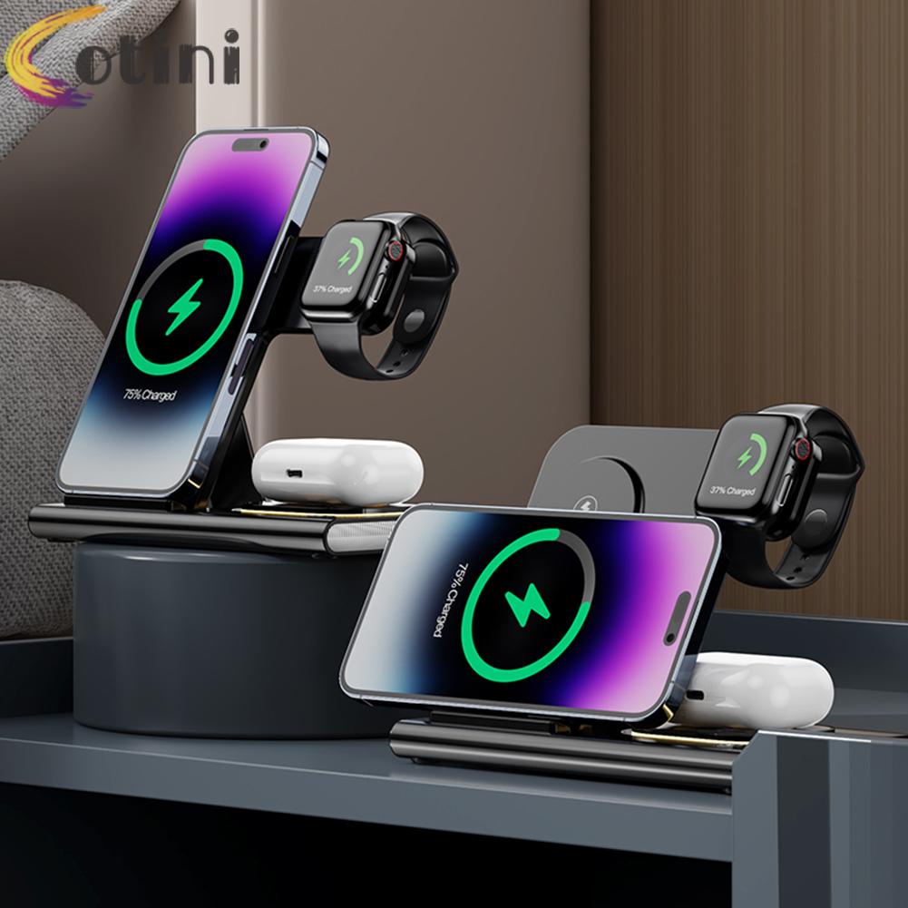 Đế Sạc Nhanh Không Dây 3 Trong 1 Cho iPhone Apple Watch