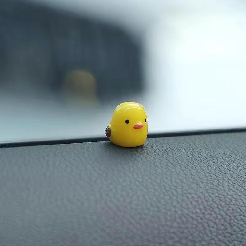 Bộ 20 Đồ trang trí Gà Con Mini Dễ Thương Dùng Trang Trí Gương Chiếu Hậu Xe Hơi