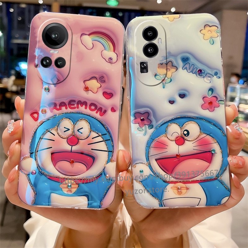 2023 mới về vỏ mềm cho oppo reno10 pro pro + 5g a58 a78 4g 3d visuals vỏ điện thoại phim hoạt hình doraemon cặp đôi điện thoại ốp lưng bảo vệ