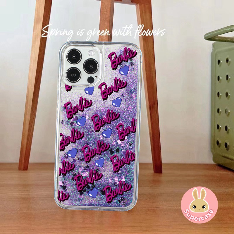 Shinning barbie vỏ cho samsung galaxy s22 s21 s20 ultra plus s21 s20 fe s10 plus s10e s10 5g glitter quicksand ốp lưng love heart girl bling soft case