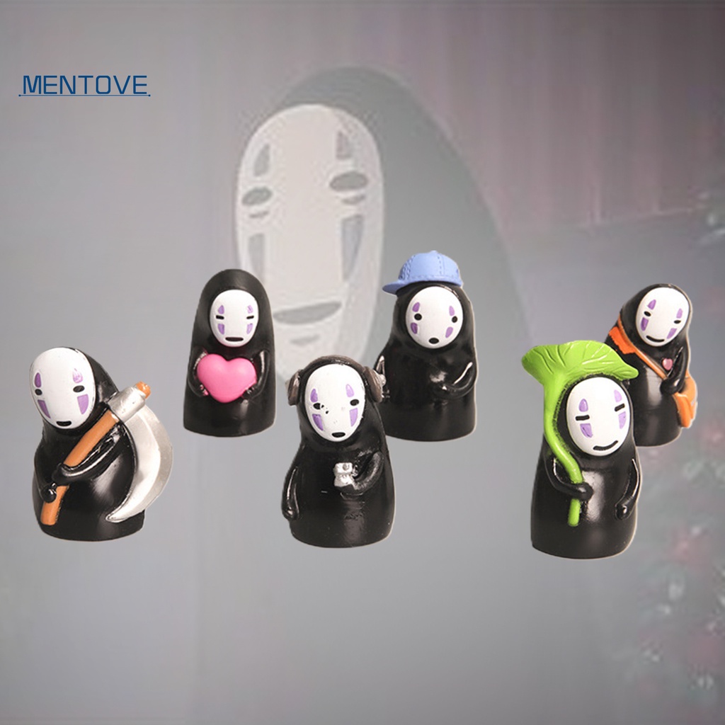 Set 6 Mô Hình Nhân Vật Vô Diện Trang Trí Tiểu Cảnh