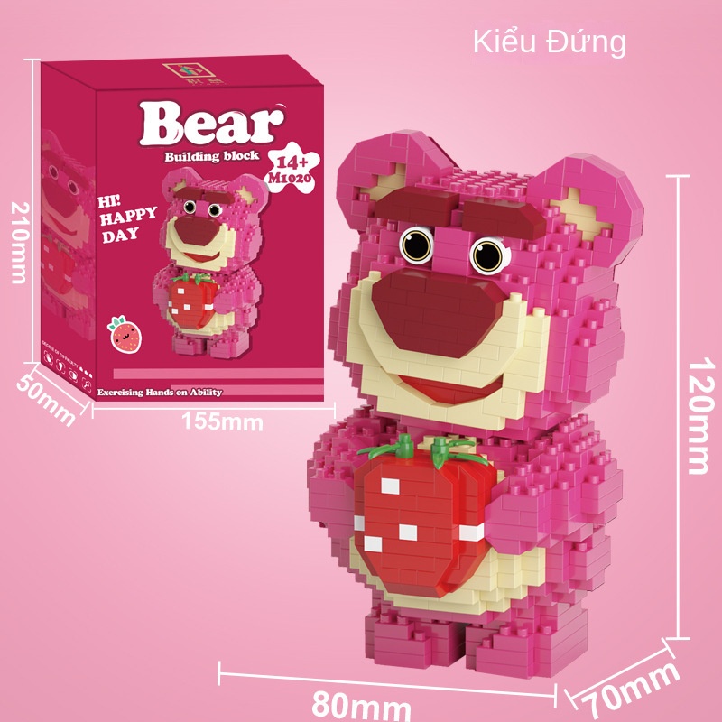 Mô Hình Lắp Ráp Gấu Dễ Thương Dùng Làm Quà Tặng Sinh Nhật Cho Bạn Gái