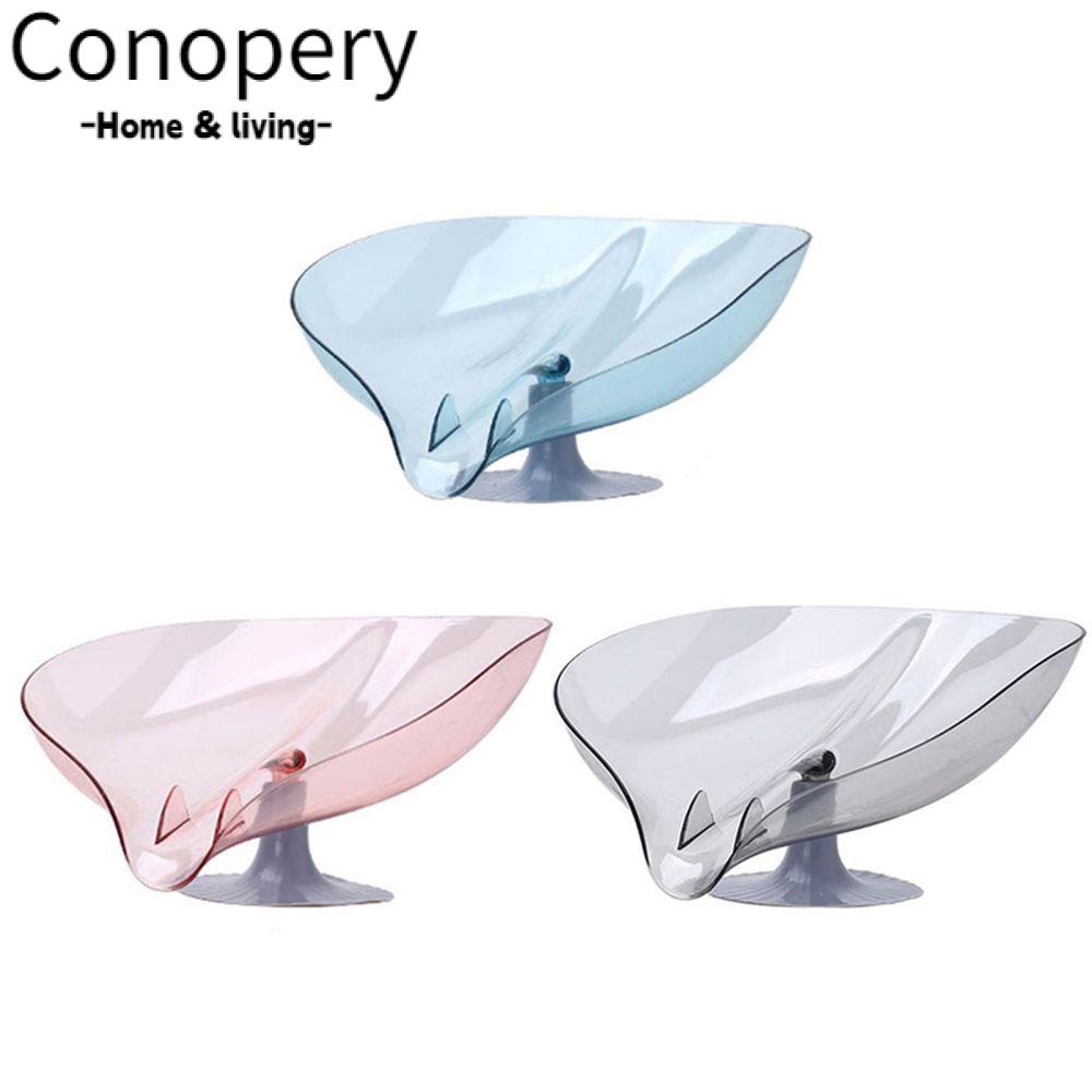 Conopery Hộp xà phòng hình lá thoát nước nhanh đồ dùng nhà bếp cốc hút giá đỡ thoát nước chậu rửa gia đình & cuộc sống