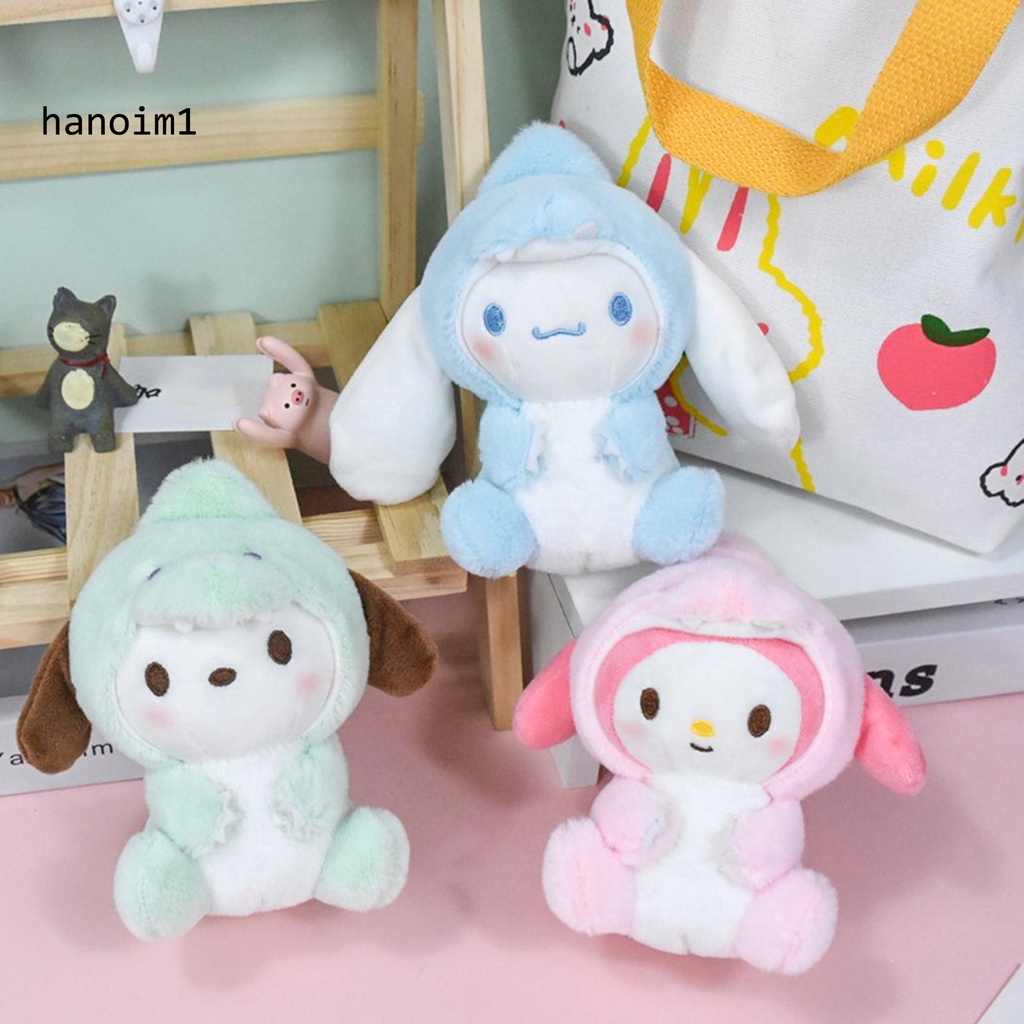 Ys2 15cm cartoon keychain dễ thương kitten puppy cross-dressing dinosaur doll khóa kim loại treo trang trí động vật nhồi bông mềm túi búp bê mặt dây chuyền vòng chìa khóa sang trọng kid girl gift