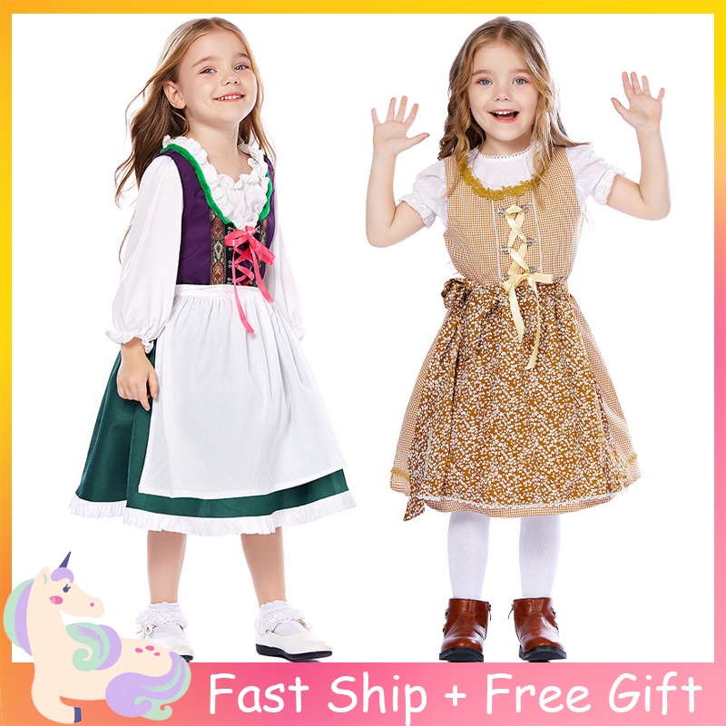 Lễ hội dân gian truyền thống bavaria của đức trang phục cho trẻ em cô gái lễ hội halloween trang phục tiệc terno bộ quần áo trẻ em