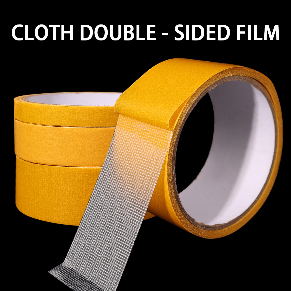 Non-marking grid double-sided adhesive tape / cloth double-sided film / doll carpet fixing sticker / household transparent tape / đa chức năng strong duct tape