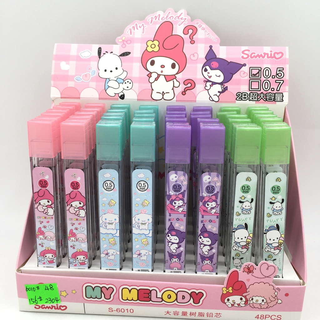 Chì bút chì sanrio 0,5mm 20 cái bút chì cơ khí refill resin chì văn phòng phẩm trường học