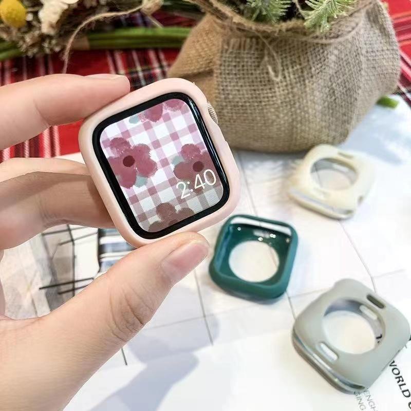 Bảo vệ ốp silicon được cho apple watch series 8 7 6 5 4 se  41/45mm 38/40mm 42/44mm