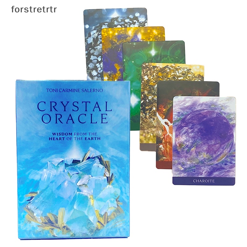 Forstretrtr crystal oracle card tarot lời tiên tri số phận bói toán bộ bài gia đình ban tiệc trò chơi người mới bắt đầu bài bói bài trò chơi en