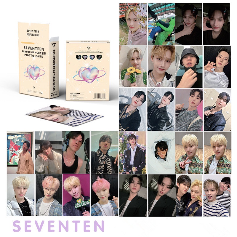 Seventeen Card Wonwoo JUN The8 Tấm Set 50 Thẻ Ảnh Kpop Lomo Card Hình Nhóm Nhạc