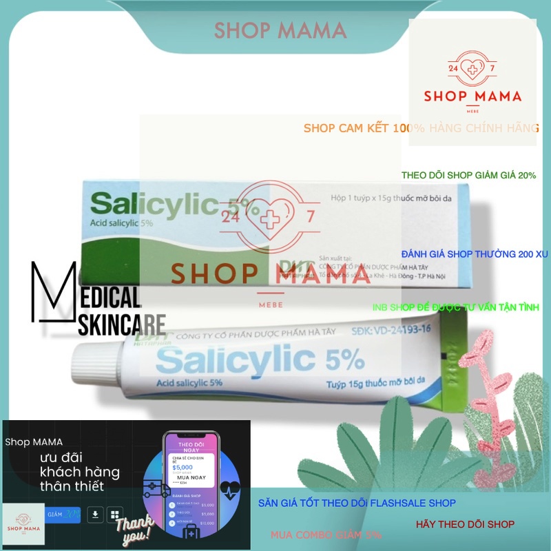 Kem bôi da Acid Salisalic 5%  tuýp 15g