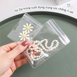  Set 20 Túi Zip Trong Suốt Bảo Quản Trang Sức Chống Rỉ Sét 