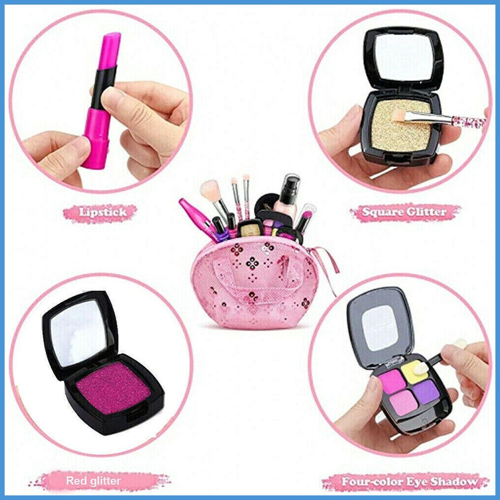 Realistic kids makeup kit giả vờ chơi đồ chơi trang điểm mô phỏng đồ chơi mỹ phẩm cho trẻ em an toàn để chơi ngoại hình thực tế luvn