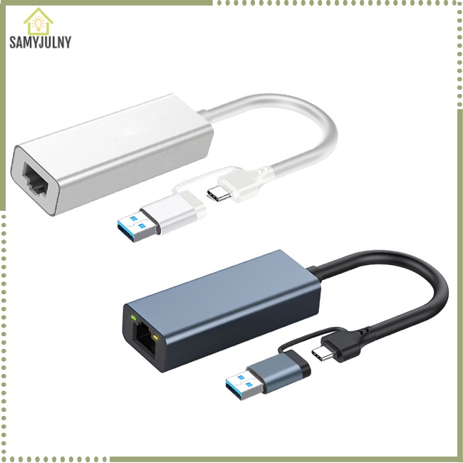 Sam 2 trong 1 bộ điều hợp ethernet usb sang 1000 / 100mbps bộ điều hợp mạng lan có dây rj45 cho máy tính xách tay
