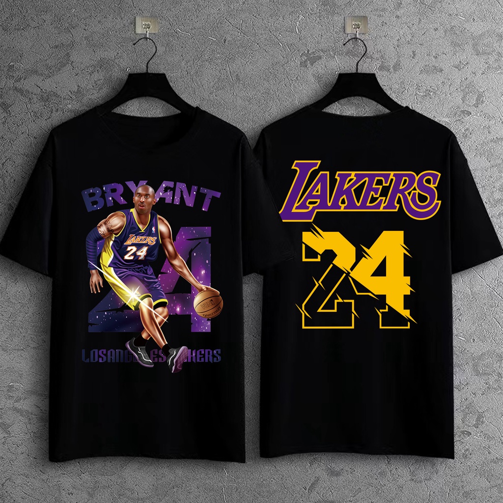 Áo Thun NBA Lakers Black Mamba Kobe Bryant Hip Hop Short Sleeve T-Shirt Men's and Women's Cotton Clothing