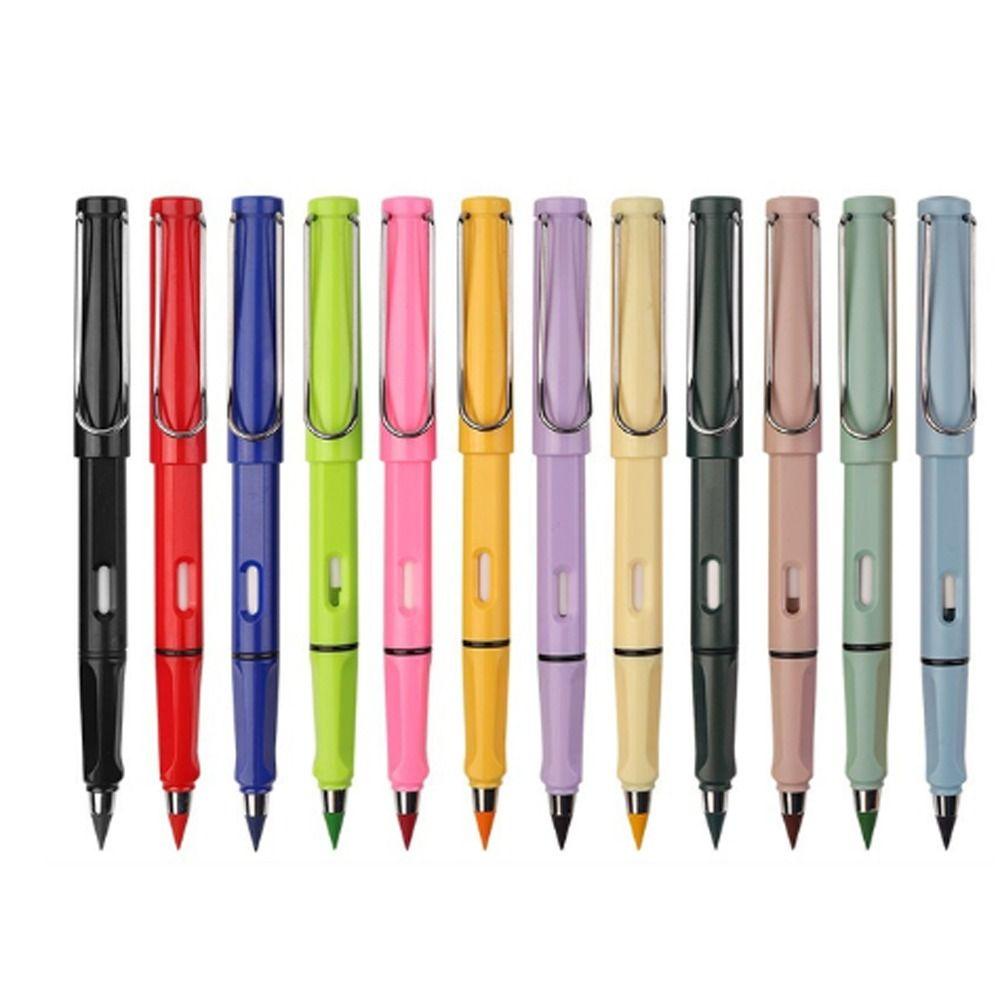 Avalentine 12 cái bút chì vĩnh cửu, bút chì viết không giới hạn đầy màu sắc, đầu bút có thể thay thế hb viết vô hạn đầu bút chì vĩnh cửu học sinh vẽ tranh nghệ thuật